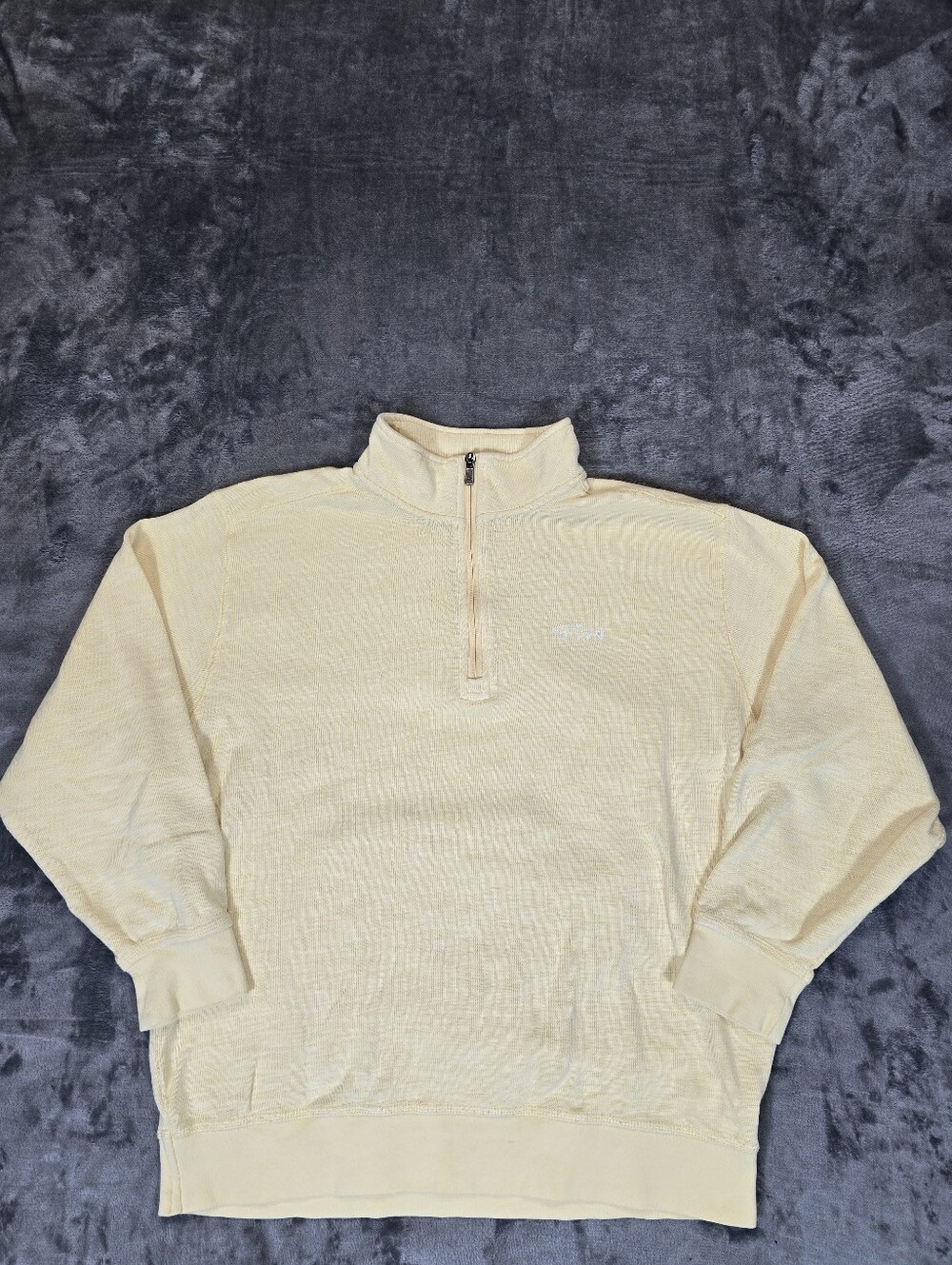 Orvis Yellow 1/4 Zip Pullover Sweatshirt Size Large